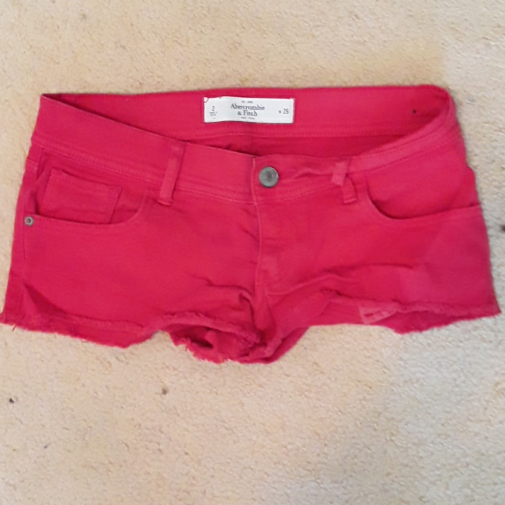 Womens short shorts red